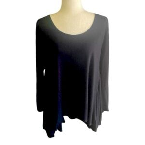 THE PYRAMID COLLECTION-BLACK TRAPEZE STYLE TOP-WOMENS SIZE XL